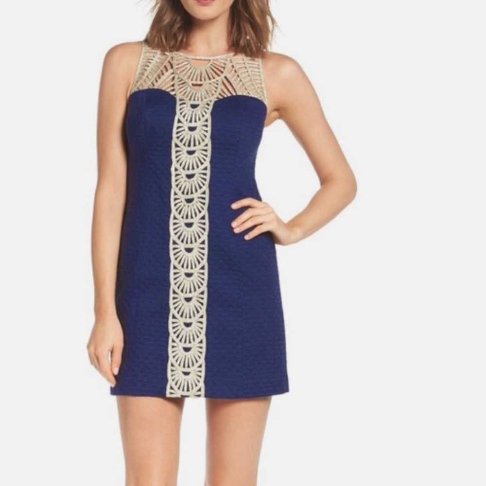 Lilly Pulitzer Tana Shift Dress True Navy Women’s Size 2 Retail $228
